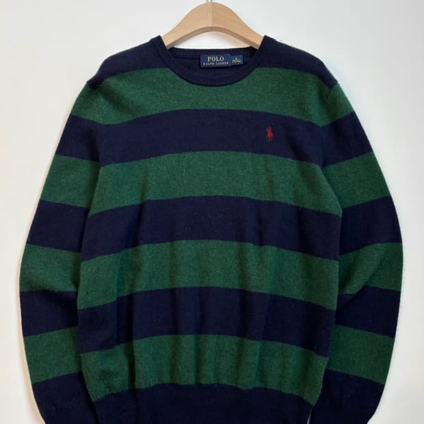 Polo 폴로 랄프로렌 메리노울 단가라 니트