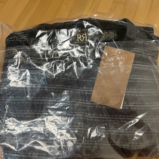 RRL 스트라이프 인디고 티셔츠