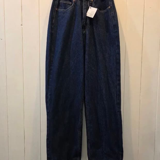 뒷 허리 밴딩 와이드 청바지