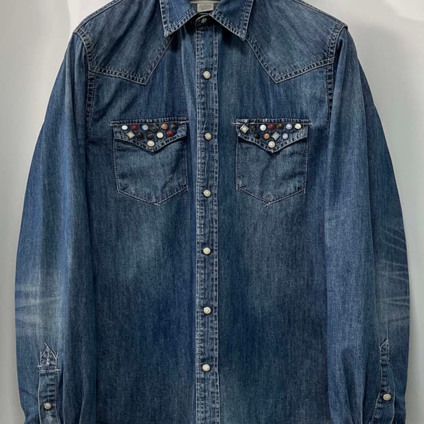 폴로 랄프로렌 콘초 잼스톤 워시드 사우스 웨스턴 셔츠