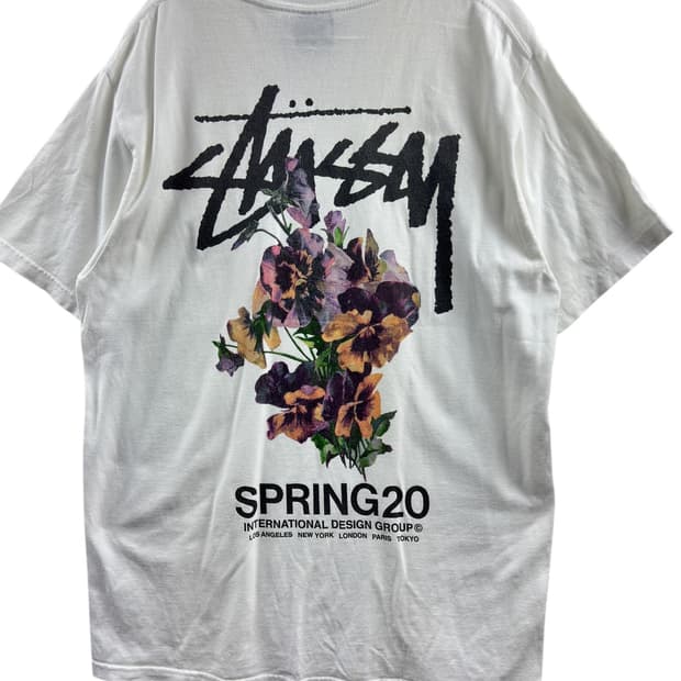 스투시 부케 화이트 티셔츠1216