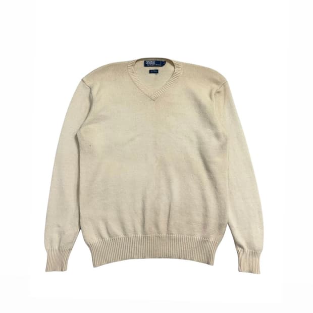 폴로 랄프로렌 브이넥 니트 아이보리