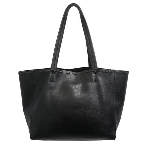 요지 야마모토  FEMME 소가죽 토트백 블랙