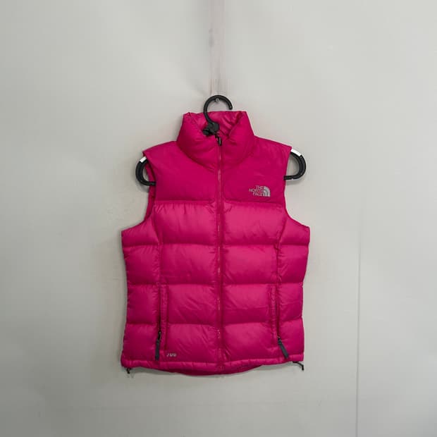노스페이스 700 핫핑크 여성 패딩 조끼 S