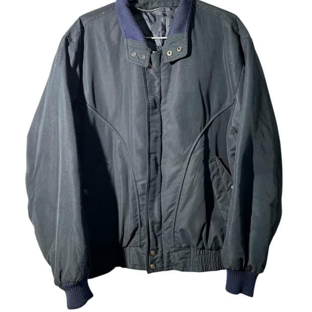 빈티지 폴리 블루종 자켓