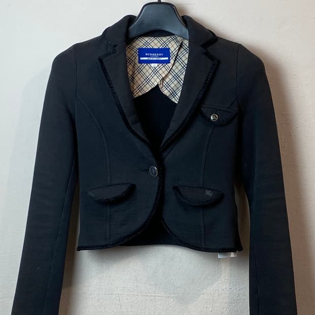 버버리 블루 라벨 크롭 자켓