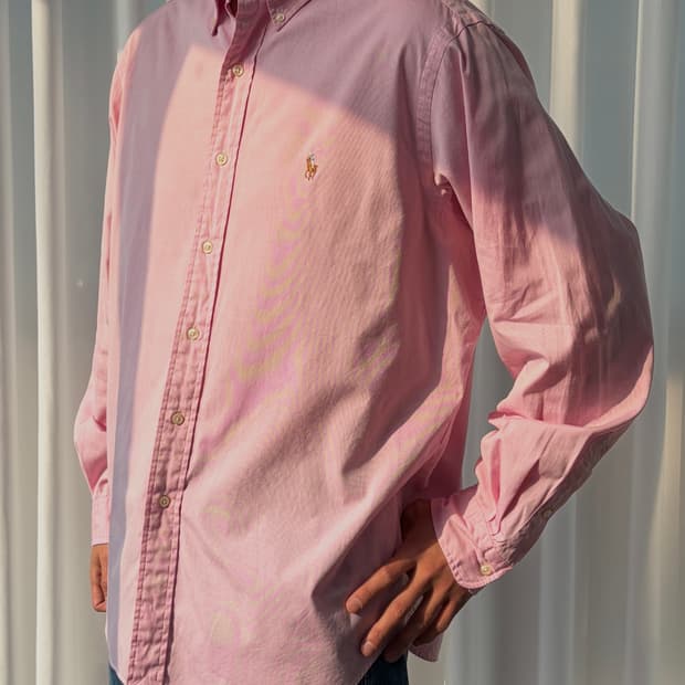 [XL]폴로 랄프로렌 클래식핏 핑크 셔츠