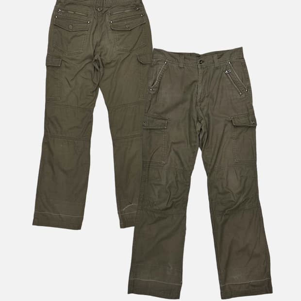 khaki military cargo pants
