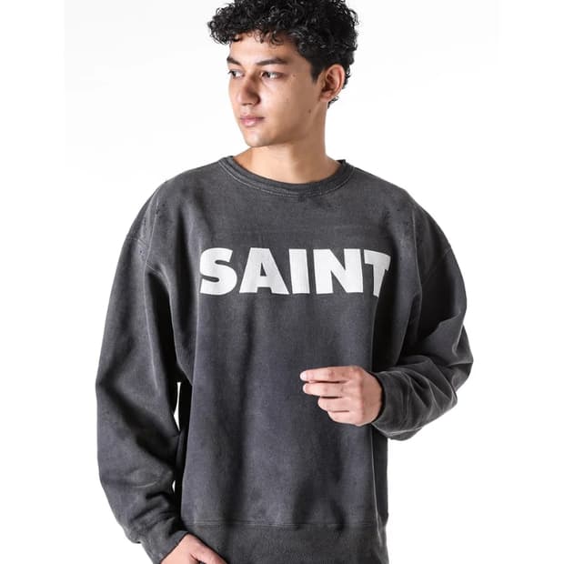[새상품/XL] 세인트미카엘 SAINT 크루 로고 스웻셔츠 맨투맨