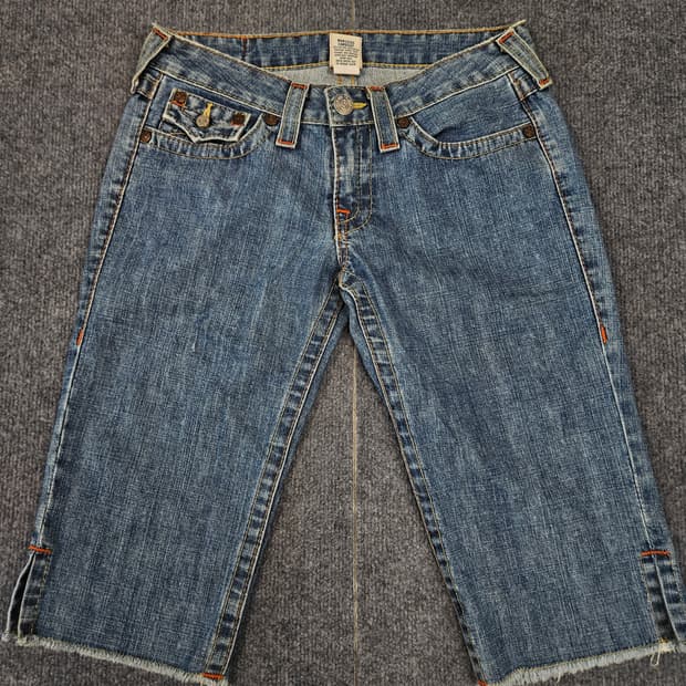 트루릴리젼 하프 데님 팬츠 급처