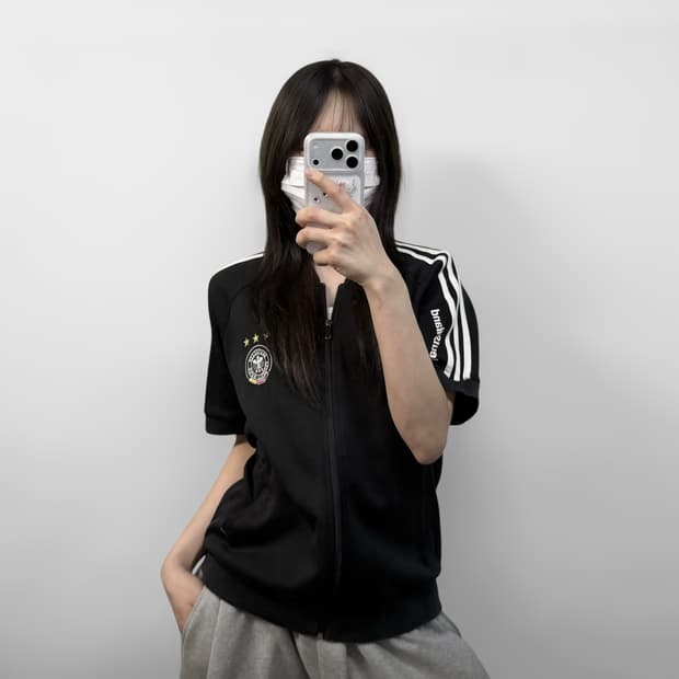 아디다스 독일 반팔 트랙탑 져지 블랙