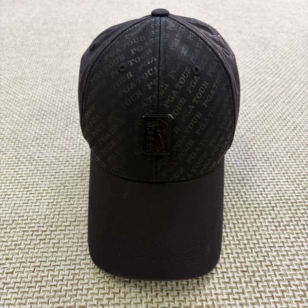 F PGATOUR 블랙 캡 모자 0701D1