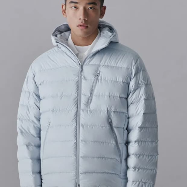 무신사 스탠다드 시티 레저 후디드 라이트 다운 클라우디 블루 2xl