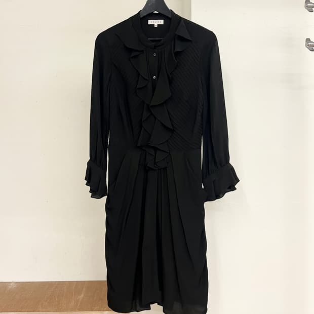 셀린느 블랙 실크 드레스