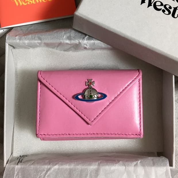 비비안 웨스트우드 핑크 반지갑 정품