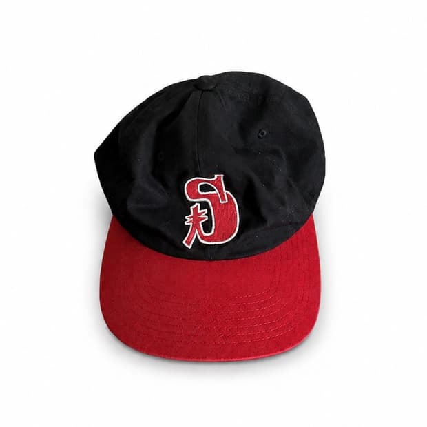 Stussy Vintage S Low Pro Cap Black Red