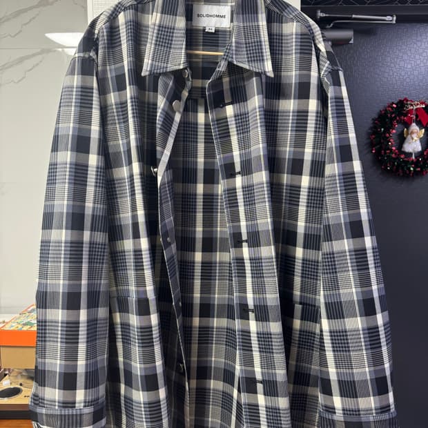 솔리드옴므 체크 셔츠 