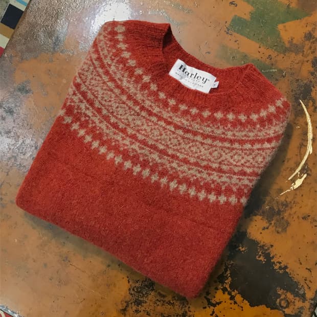 할리오브 스코틀랜드 노르딕 패턴 울 니트 남성 102 여성 프리사이즈