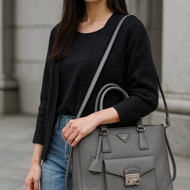 프라다 사피아노 숄더토트백
