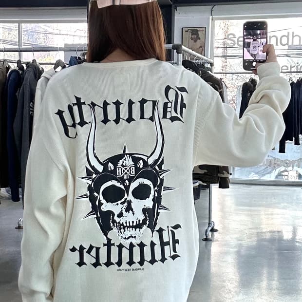 슈프림 x 바운티헌터 23AW 서멀 헨리 와플 롱슬리브긴팔티