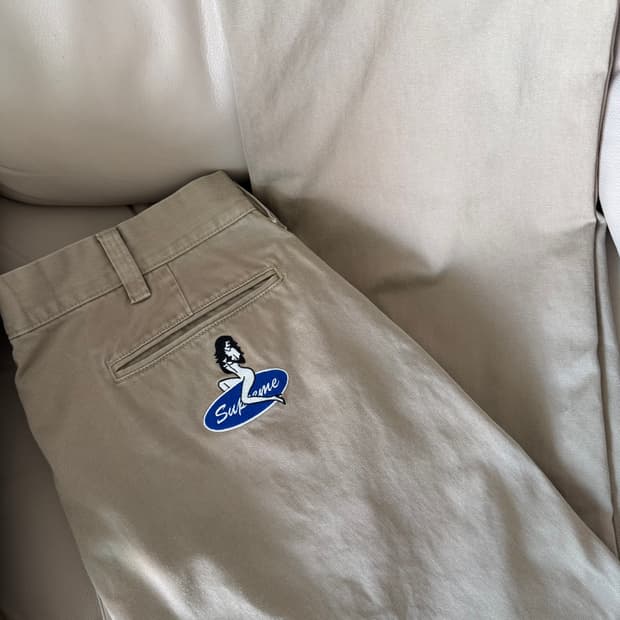 슈프림 핀업 치노 팬츠 베이지