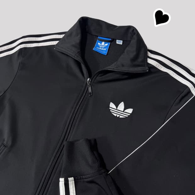 아디다스 블랙 파이어버드 트랙탑 져지