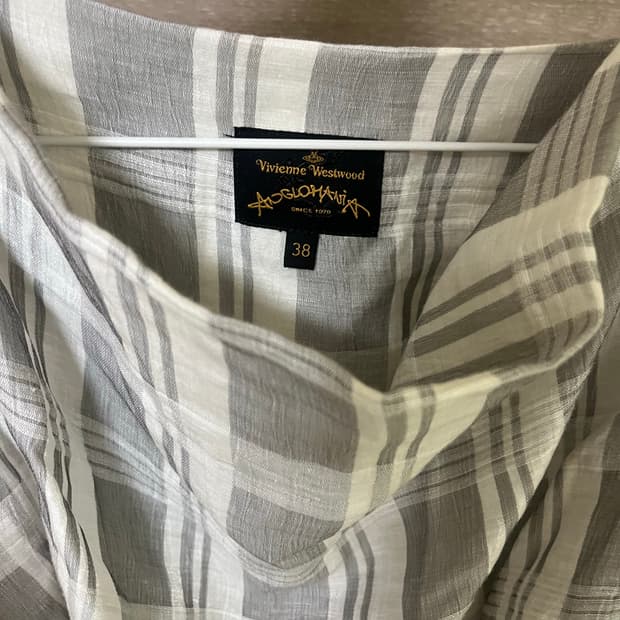 비비안웨스트우드 앵글로매니아 체크 슬리브리스 38