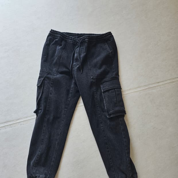 준지 블랙 디테일 트랙 조거  52사이즈 