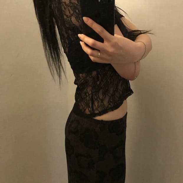 빈티지 플라워 스커트 