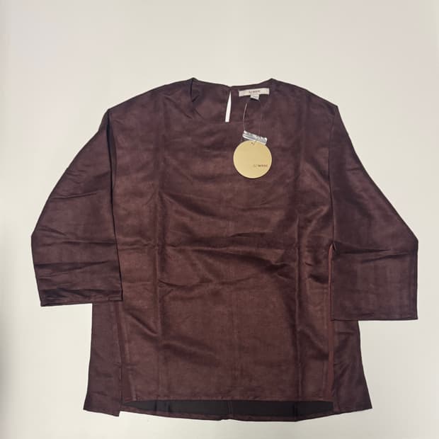 <새상품> 여성 SJ WANI 페이크 스웨이드 풀오버 블라우스