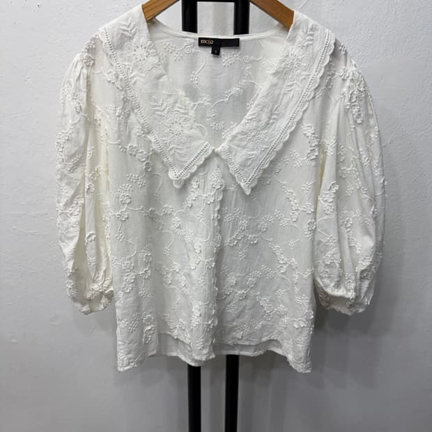 정품) maje 마쥬 신형 화이트 레이스 블라우스 1