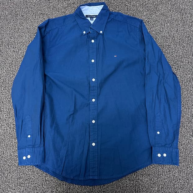 타미힐피거 긴팔 셔츠 블루 L