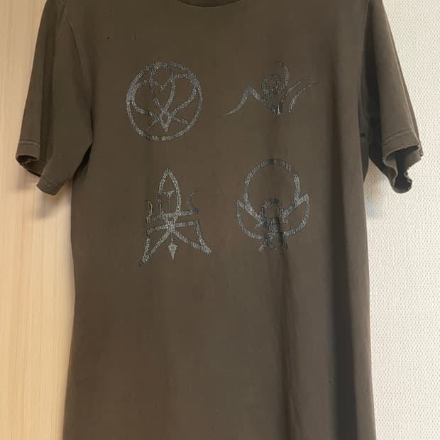 ss05 아카이브 넘버나인 레드제플린 glyph 반팔티셔츠
