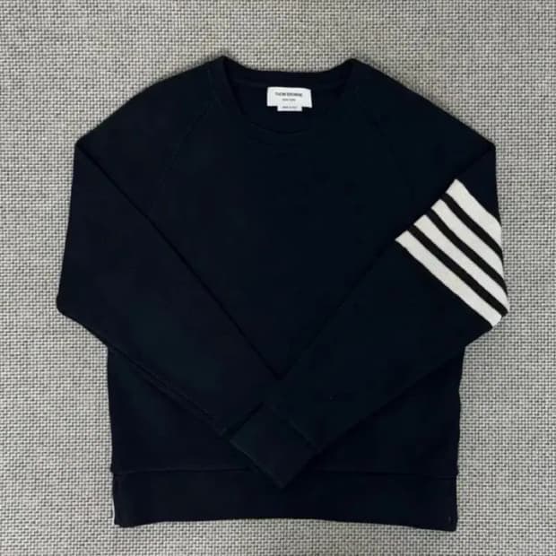 톰브라운 와플 니트 래글런 맨투맨 