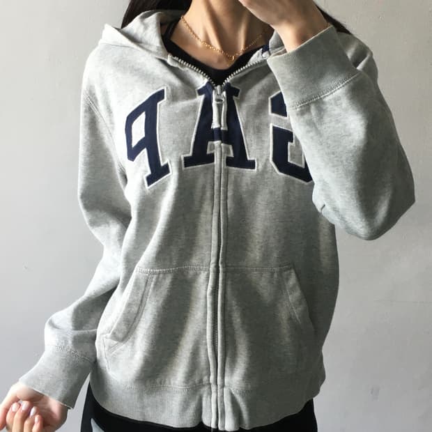 GAP 빅로고 후드집업