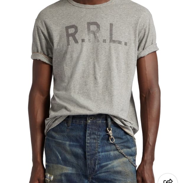 더블알엘 RRL 그라데이션 로고 티셔츠