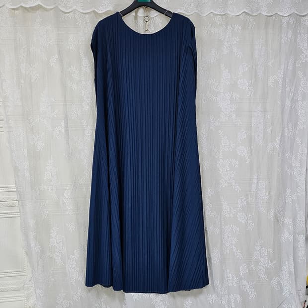 네이비 플리츠 주름 원피스 