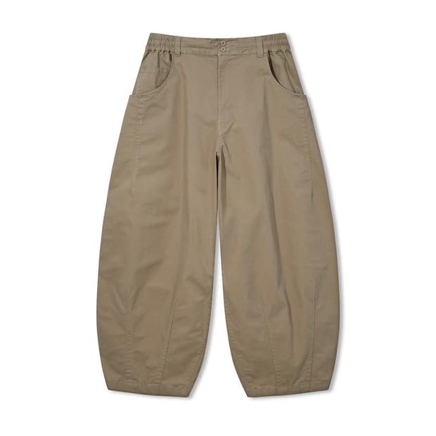 앵글런 anglan pit pocket 다트 치노 벌룬 팬츠 베이지