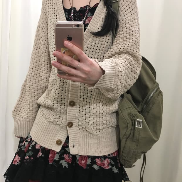 Loose Fit Crochet Cardigan