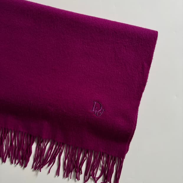Christian Dior 디올 퍼플 울 머플러