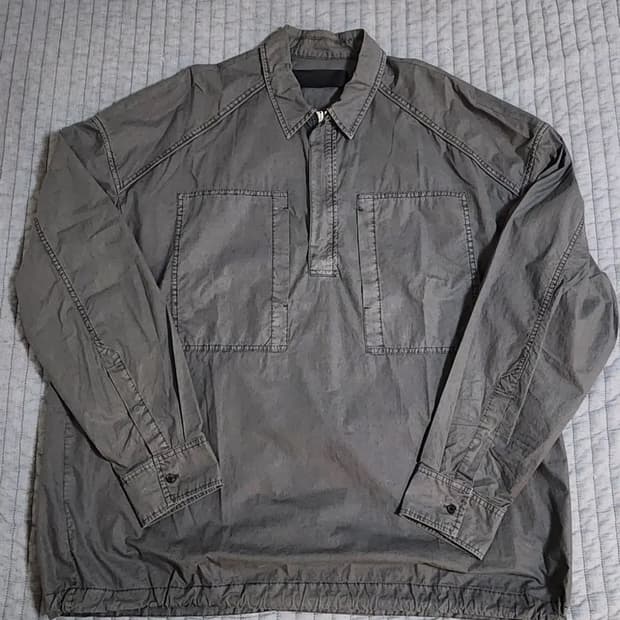 준지 가먼트다잉 그레이 아노락 셔츠 50