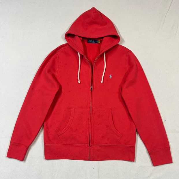 M) 폴로 랄프로렌 레드 후드집업 신형 큐알탭