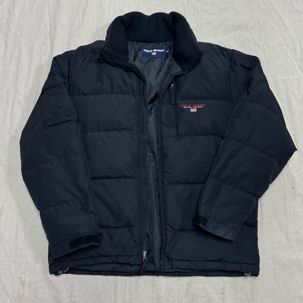 폴로랄프로렌 스포츠 성조기자수 구스다운 패딩 100