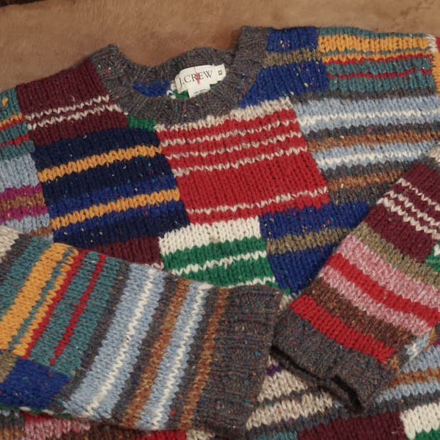 1990s J Crew 패치워크 니트
