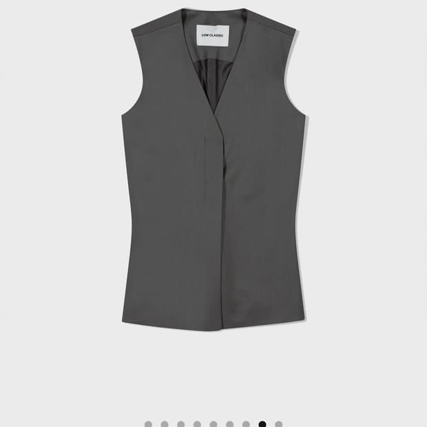 WAIST POINT WOOL VEST_GREY