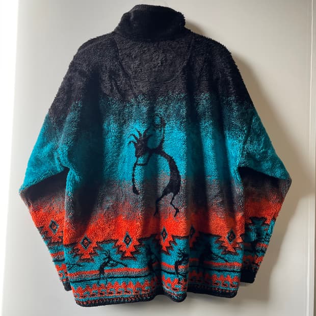 90s 네이티브 아메리칸 베어리지 플리스 자켓