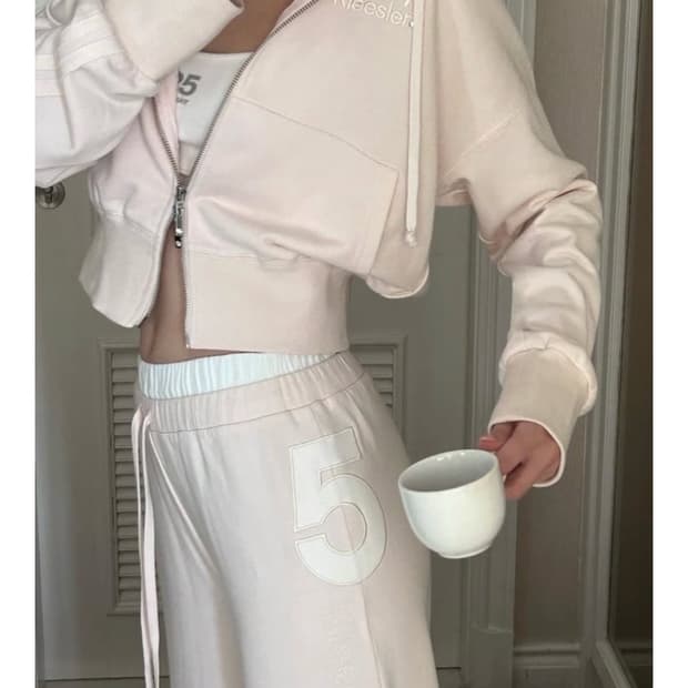 세트) 클리시어 25소프트 후드집업 팬츠 