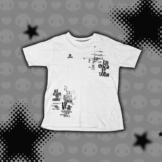 펑크y2k 해골 스컬 레터링 반팔 티셔츠