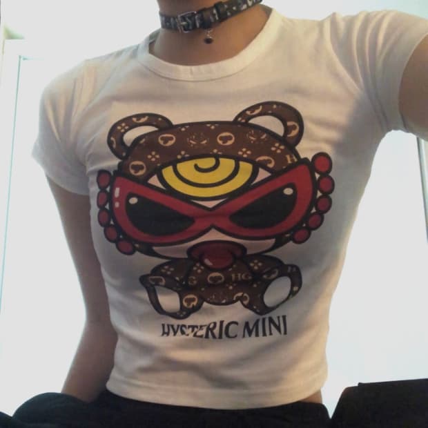🐻 HYSTERIC GLAMOUR Bear Crop T-shirt