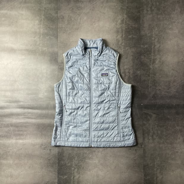 PATAGONIA 파타고니아 라이트블루 패딩 조끼 베스트 A00427